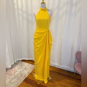 Posh Couture Vibrant Yellow Maxi Dress